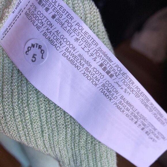 MNG CROP SWING TOP SIZE SMALL-MINT GREEN KNIT TOP - Picture 4 of 7